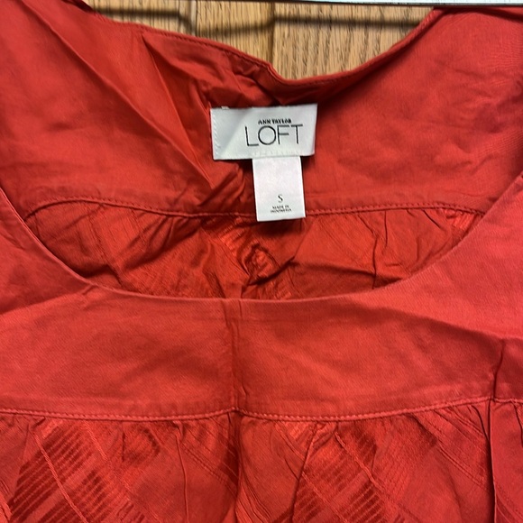 Loft Cotton Vibrant Orange Red Tank - Picture 2 of 4